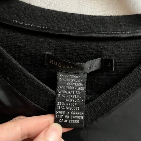 Rudsak wool nylon blend crewneck sweater Sz L - Picture 5 of 9
